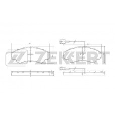BS-1459 ZEKKERT Комплект гальмівних колодок дисковий гальм