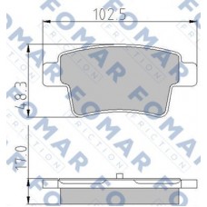 FO 929881 FOMAR Friction Комплект гальмівних колодок дисковий гальм