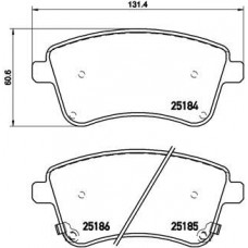 P 30 064 BREMBO Комплект гальмівних колодок дисковий гальм