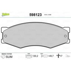 598123 VALEO Комплект гальмівних колодок дисковий гальм