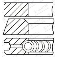 08-183200-00 GOETZE ENGINE Комплект поршневих кілець