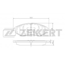 BS-2812 ZEKKERT Комплект гальмівних колодок дисковий гальм