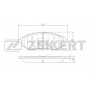 BS-2812 ZEKKERT Комплект гальмівних колодок дисковий гальм