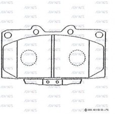 SN258P ADVICS Комплект гальмівних колодок дисковий гальм