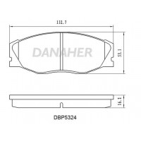 DBP5324 DANAHER Комплект гальмівних колодок дисковий гальм
