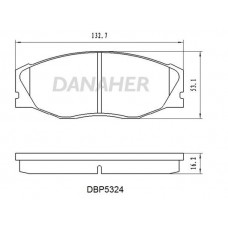 DBP5324 DANAHER Комплект гальмівних колодок дисковий гальм