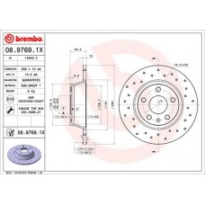 08.9769.1X BREMBO Гальмівний диск
