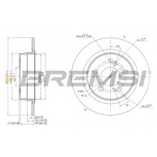 CD6224S BREMSI Гальмівний диск
