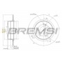CD6224S BREMSI Гальмівний диск