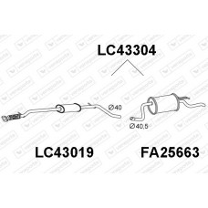 LC43304 VENEPORTE Предглушник вихлопних газів