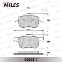 E500310 MILES КомплеК т гальмівних колодок, дискове гальмо