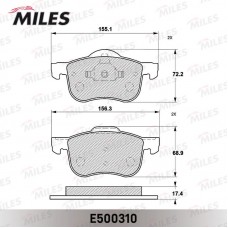 E500310 MILES КомплеК т гальмівних колодок, дискове гальмо