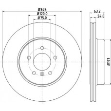 8DD 355 119-341 HELLA Гальмівний диск