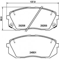 8DB 355 037-461 HELLA Комплект гальмівних колодок дисковий гальм