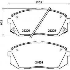 MDB3166 MINTEX КомплеК т гальмівних колодок, дискове гальмо