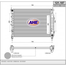 121.187 AHE Радіатор охолодження двигуна
