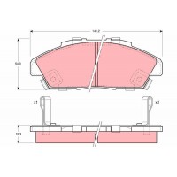 GDB996 TRW КомплеК т гальмівних колодок, дискове гальмо