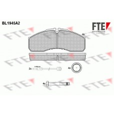 BL1945A2 FTE Комплект гальмівних колодок дисковий гальм