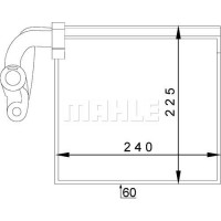 AE 145 000P MAHLE Випарник кондиціонера