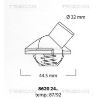 8620 2487 TRISCAN Термостат охолоджувальна рідина