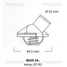 8620 2487 TRISCAN Термостат охолоджувальна рідина
