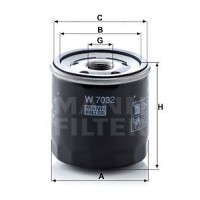W 7032 MANN-FILTER Масляний фільтр