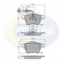 CBP11168 COMLINE Комплект гальмівних колодок дисковий гальм