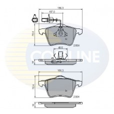 CBP11168 COMLINE Комплект гальмівних колодок дисковий гальм