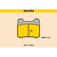 BA2094 BARUM Комплект гальмівних колодок дисковий гальм