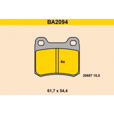 BA2094 BARUM Комплект гальмівних колодок дисковий гальм