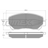 TX 17-251 TOMEX Brakes Комплект гальмівних колодок дисковий гальм