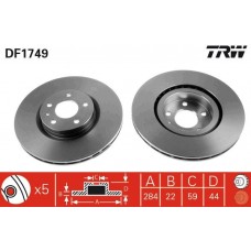 DF1749 TRW Гальмівний диск