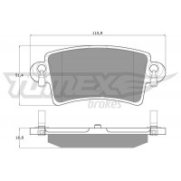 TX 13-52 TOMEX Brakes КомплеК т гальмівних колодок, дискове гальмо