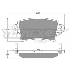 TX 13-52 TOMEX Brakes КомплеК т гальмівних колодок, дискове гальмо
