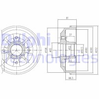 BFR282 DELPHI Гальмівний барабан
