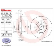 09.C138.10 BREMBO Гальмівний диск