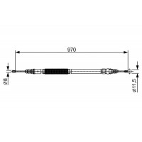 1 987 482 429 BOSCH Тросик, cтояночный тормоз