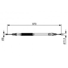 1 987 482 429 BOSCH Тросик, cтояночный тормоз