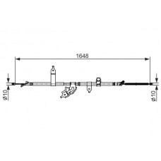 1 987 482 442 BOSCH Тросик, cтояночный тормоз