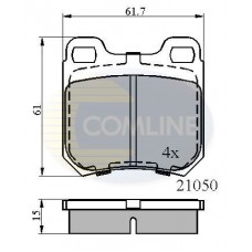 CBP0741 COMLINE Комплект гальмівних колодок дисковий гальм