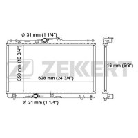 MK-1044 ZEKKERT Радіатор охолодження двигуна
