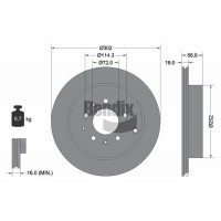 BDS1780 BENDIX Braking Гальмівний диск