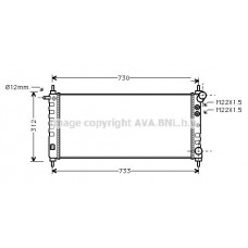 OLA2263 AVA QUALITY COOLING Радіатор охолодження двигуна