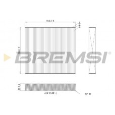 FC0855 BREMSI Фільтр повітря у внутрішньому просторі