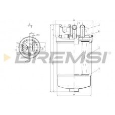 FE0386 BREMSI Паливний фільтр
