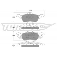 TX 12-17 TOMEX Brakes Комплект гальмівних колодок дисковий гальм