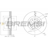 CD8000V BREMSI Гальмівний диск