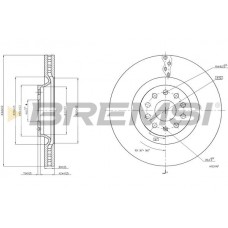 CD8000V BREMSI Гальмівний диск