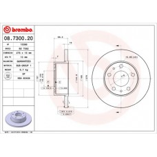 08.7300.20 BREMBO Гальмівний диск