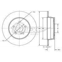 TX 73-10 TOMEX Brakes Гальмівний диск